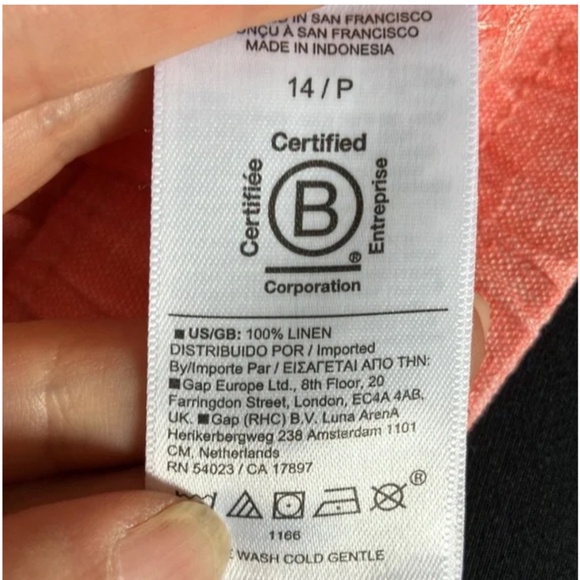 Athleta Retreat wide leg linen pants in sunset glow size 14 petite - Picture 9 of 9